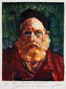Self Portrait 20230617, monotype by Daniel Leary, thumbnail