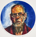 Self Portrait; August 28, 2023, Daniel Leary, monotype, 2023, circular, thumbnail